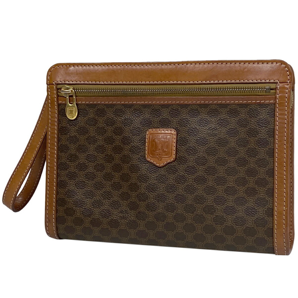 Celine Macadam Pattern All Over Canvas Clutch Bag… - image 1